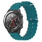 For Huawei Watch 2 20mm Ocean Style Silicone Solid Color Watch Band(Green) - 1