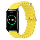 For Honor Watch ES 20mm Ocean Style Silicone Solid Color Watch Band(Yellow) - 1