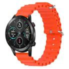 For Honor MagicWatch2 42mm 20mm Ocean Style Silicone Solid Color Watch Band(Orange) - 1