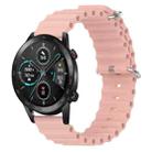 For Honor MagicWatch2 42mm 20mm Ocean Style Silicone Solid Color Watch Band(Pink) - 1