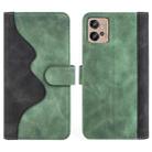 For Motorola Moto G32 Stitching Horizontal Flip Leather Phone Case(Green) - 1