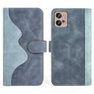 For Motorola Moto G32 Stitching Horizontal Flip Leather Phone Case(Blue) - 1