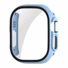 For Apple Watch Ultra 49mm ENKAY PC Frame 9H Tempered Glass Case(Blue) - 1