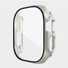 For Apple Watch Ultra 49mm ENKAY PC Frame 9H Tempered Glass Case(Starlight Silver) - 1