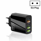 65W Dual PD Type-C + 3 x USB Multi Port Charger for Phone and Tablet PC, EU Plug(Black) - 1
