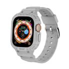 For Apple Watch Ultra 49mm JUNSUNMAY Integrated TPU Case Adjustable Elastic Watch Band(Grey) - 1