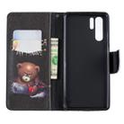 Colored Drawing Pattern Horizontal Flip Leather Case for Huawei P30 Pro,with Holder & Card Slots & Wallet(Bear) - 1