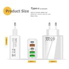 65W Dual PD Type-C + 3 x USB Multi Port Charger with 3A USB to Type-C Data Cable, US Plug(White) - 5
