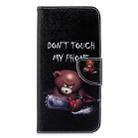 Colored Drawing Pattern Horizontal Flip Leather Case for Huawei Honor 8C, with Holder & Card Slots & Wallet(Bear) - 1