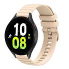 For Samsung Galaxy Watch5 / 5 Pro 20mm Wavy Dotted Solid-Color Silicone Watch Band(Starlight Color) - 1