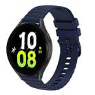 For Samsung Galaxy Watch5 / 5 Pro 20mm Wavy Dotted Solid-Color Silicone Watch Band(Navy Blue) - 1