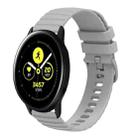 For Samsung Galaxy Watch Active 40mm 20mm Wavy Dotted Solid-Color Silicone Watch Band(Gray) - 1