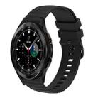 For Samsung Galaxy Watch4 Classic 42mm/46mm 20mm Wavy Dotted Solid-Color Silicone Watch Band(Black) - 1