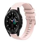 For Samsung Galaxy Watch4 Classic 42mm/46mm 20mm Wavy Dotted Solid-Color Silicone Watch Band(Pink) - 1