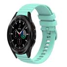 For Samsung Galaxy Watch4 Classic 42mm/46mm 20mm Wavy Dotted Solid-Color Silicone Watch Band(Teal Green) - 1