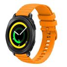 For Samsung Galaxy Gear Sport 20mm Wavy Dotted Solid-Color Silicone Watch Band(Amber yellow) - 1