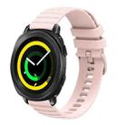 For Samsung Galaxy Gear Sport 20mm Wavy Dotted Solid-Color Silicone Watch Band(Pink) - 1