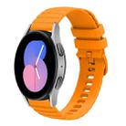 For Samsung Galaxy Watch 42mm 20mm Wavy Dotted Solid-Color Silicone Watch Band(Amber yellow) - 1