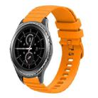 For Samsung Galaxy Gear S2 Classic 20mm Wavy Dotted Solid-Color Silicone Watch Band(Amber yellow) - 1