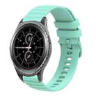 For Samsung Galaxy Gear S2 Classic 20mm Wavy Dotted Solid-Color Silicone Watch Band(Teal Green) - 1