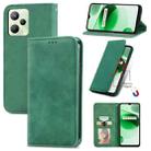 For Realme C35 Retro Skin Feel Magnetic Leather Phone Case(Green) - 1