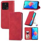 For Tecno Spark 8C Retro Skin Feel Magnetic Leather Phone Case(Red) - 1