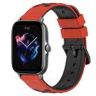 For Amazfit GTS 3 20mm Two-Color Porous Silicone Watch Band(Red+Black) - 1