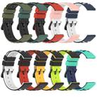 For Amazfit GTS 2E 20mm Two-Color Porous Silicone Watch Band(Black+Yellow) - 4