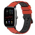 For Amazfit GTS 2 Mini 20mm Two-Color Porous Silicone Watch Band(Red+Black) - 1