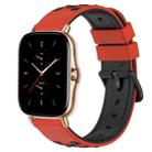 For Amazfit GTS 2 20mm Two-Color Porous Silicone Watch Band(Red+Black) - 1