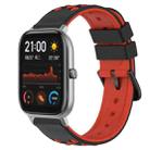 For Amazfit GTS 20mm Two-Color Porous Silicone Watch Band(Black+Red) - 1