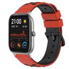 For Amazfit GTS 20mm Two-Color Porous Silicone Watch Band(Red+Black) - 1