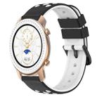For Amazfit GTR 42mm 20mm Two-Color Porous Silicone Watch Band(Black+White) - 1