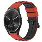 For Garmin Vivomove Sport 20mm Two-Color Porous Silicone Watch Band(Red+Black) - 1