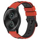 For Garmin Garminmove Style 20mm Two-Color Porous Silicone Watch Band(Red+Black) - 1