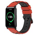 For Honor Watch ES 20mm Two-Color Porous Silicone Watch Band(Red+Black) - 1