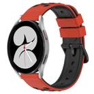 For Samsung Galaxy Watch4 40mm 20mm Two-Color Porous Silicone Watch Band(Red+Black) - 1