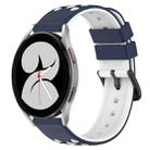 For Samsung Galaxy Watch4 40mm 20mm Two-Color Porous Silicone Watch Band(Midnight Blue + White) - 1