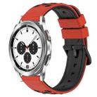 For Samsung  Galaxy Watch4 Classic 42mm 20mm Two-Color Porous Silicone Watch Band(Red+Black) - 1