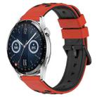 For Huawei Watch GT3 46mm 22mm Two-Color Porous Silicone Watch Band(Red+Black) - 1