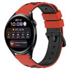 For Huawei Watch 3 22mm Two-Color Porous Silicone Watch Band(Red+Black) - 1