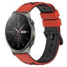 For Huawei GT2 Pro 22mm Two-Color Porous Silicone Watch Band(Red+Black) - 1