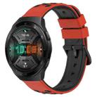 For Huawei Watch GT 2E 22mm Two-Color Porous Silicone Watch Band(Red+Black) - 1