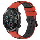 For Honor Magic Watch 2 46mm 22mm Two-Color Porous Silicone Watch Band(Red+Black) - 1