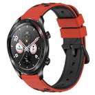 For Honor Watch Dream 22mm Two-Color Porous Silicone Watch Band(Red+Black) - 1