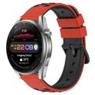 For Huawei Watch 3 Pro New 22mm Two-Color Porous Silicone Watch Band(Red+Black) - 1