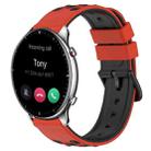 For Amazfit GTR 2 22mm Two-Color Porous Silicone Watch Band(Red+Black) - 1