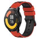 For Xiaomi MI Watch Color 2 22mm Two-Color Porous Silicone Watch Band(Red+Black) - 1