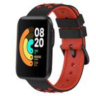 For Xiaomi MI Watch Sport 22mm Two-Color Porous Silicone Watch Band(Black+Red) - 1
