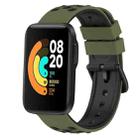 For Xiaomi MI Watch Sport 22mm Two-Color Porous Silicone Watch Band(Army Green + Black) - 1